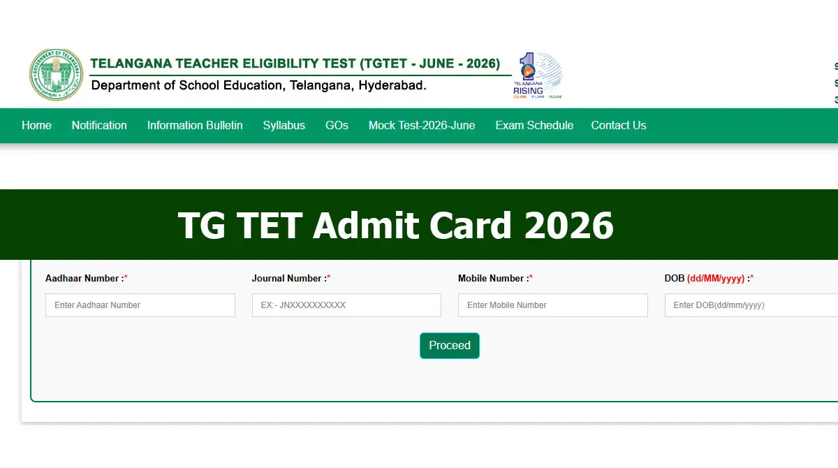 TG TET Admit Card 2026